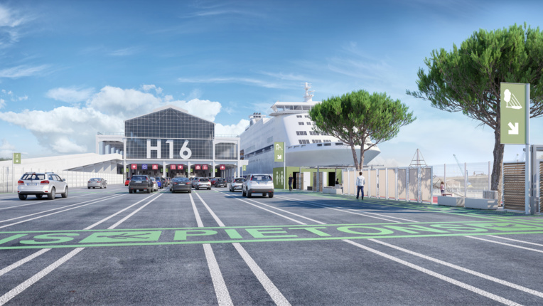 Eiffage va construire les passerelles d'accès à la nouvelle gare maritime du Cap Janet © AREP / GPMM