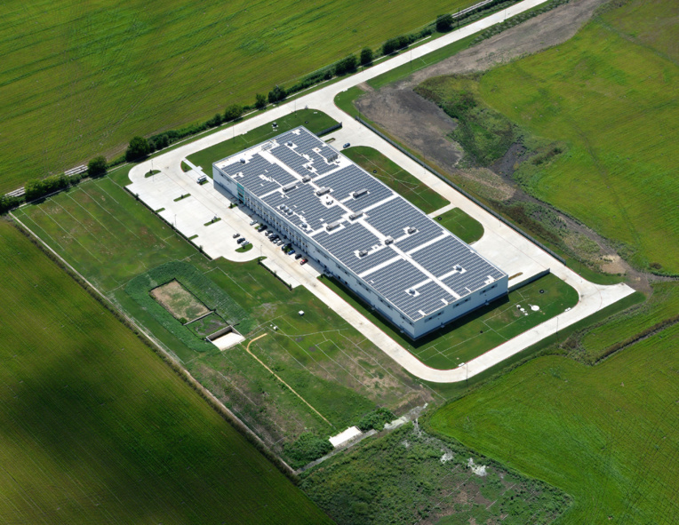 Vue aérienne de l'unité de production Capsum, à Austin Vue aérienne de l'unité de production Capsum, à Austin