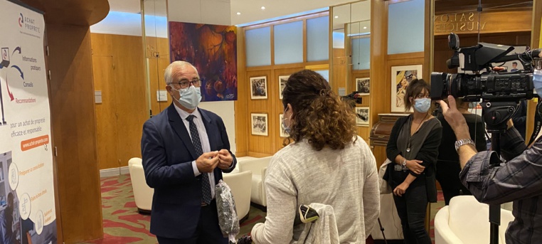 Philippe JOUANNY, Président de la FEP répond aux questions de la presse régionale le 25 septembre 2020 à Nice.