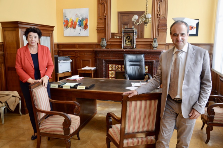 Jeannine Roghe, directrice régionale de la Banque de France et son adjoint aux affaires régionales Bernard Benitez.  ©N.B.C