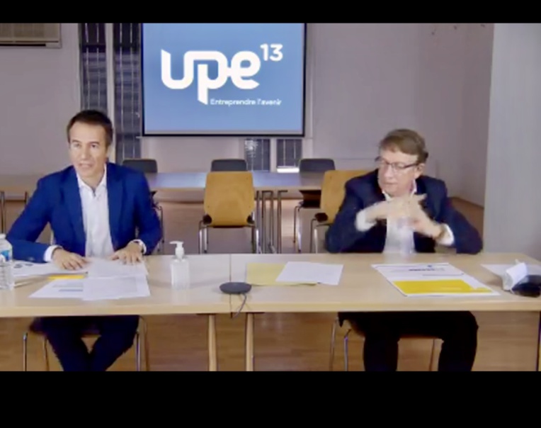 Marc Isidore, responsable du site de Toulon, et Thierry Quessada, directeur grands comptes ont  présenté le 25 novembre 2020 les mesures mises en place par l'URSSAF, dans le contexte du deuxième confinement lié à la crise sanitaire.