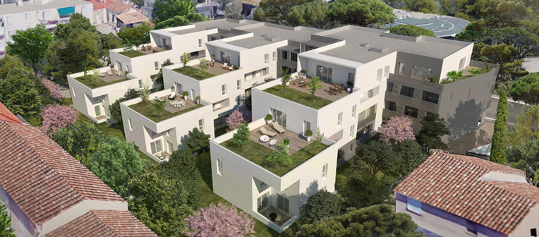 Le programme Terrasses M lauréat des Pyramides d'argent de la FPI Provence © Tangram architectes Le programme Terrasses M lauréat des Pyramides d'argent de la FPI Provence © Tangram architectes