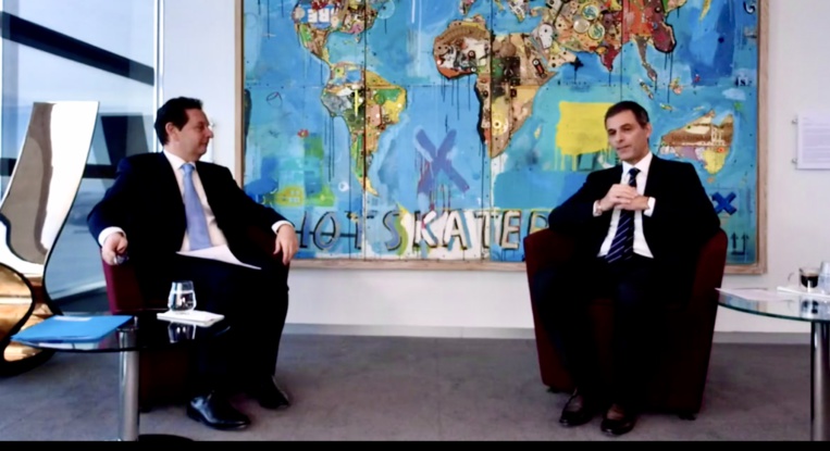 Philippe Korcia et Rodolphe Saadé, Pdg de CMA CGM. ©NBC Philippe Korcia et Rodolphe Saadé, Pdg de CMA CGM. ©NBC