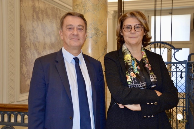 Bruno Deschamp, président du directoire de la SMC et Isabelle Martinon, déléguée générale en région de la Société Générale. ©N.B.C