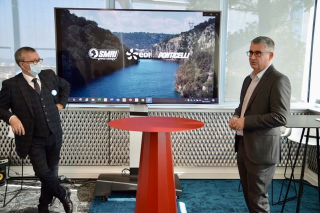 Luc Frison et Vincent Lambert, directeur agence Une Rivière chez EDF. ©NBC