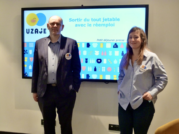 De g à dr :  François Satin et Marie Lebrun, de l'entreprise à impact Uzaje©MOH