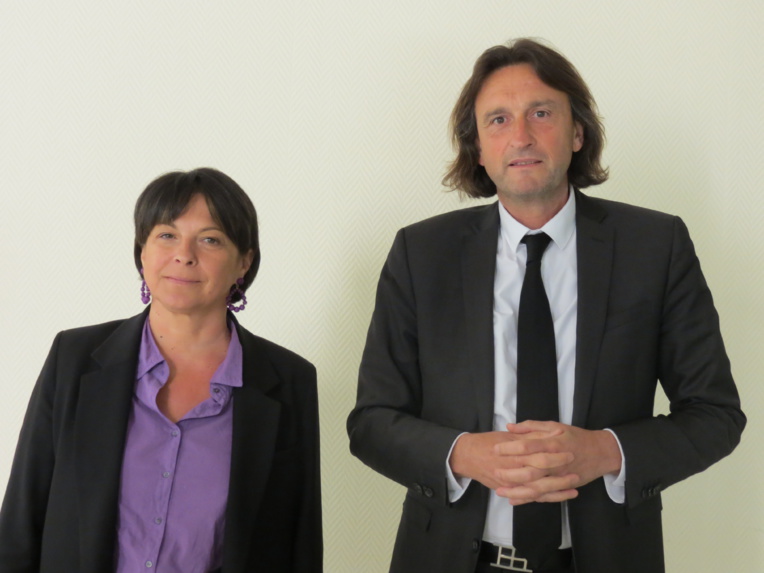 Fabienne Joly, présidente de la SCP, et Jean-Luc Ivaldi, directeur, ont un "Eau'rizon 2027" prometteur (Photo JC Barla)