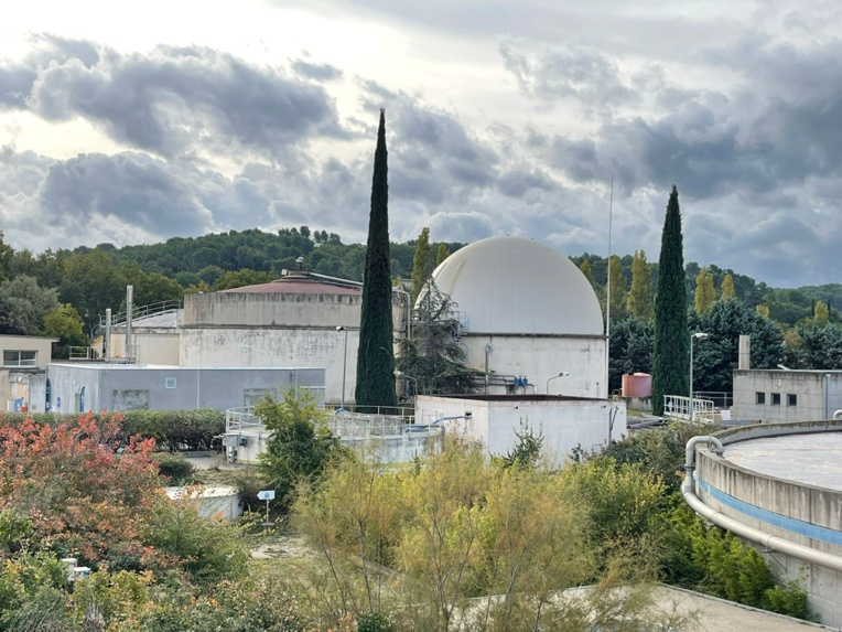 La station d'épuration d'Aix La Pioline équipée d'une unité de production de biométhane © DR
