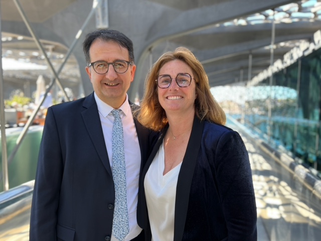 Stéphane Salvetat et Delphine Chouin, réélus le 7 avril coprésidents du Syndicat des transitaires de Marseille-Fos. ©NBC