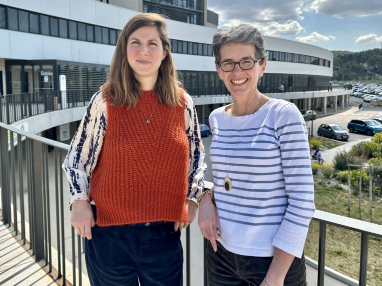 De g à dr : Gabrielle Lépagney,  nouvelle présidente de l’HPP et Sophie Laussel, directrice. Photo©DR