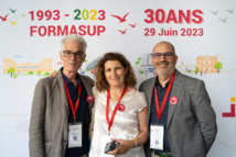 Roland Kazan, Danielle Sionneau et Thierry Berger lors du 30 eme anniversaire de Formasup cp Formasup Roland Kazan, Danielle Sionneau et Thierry Berger lors du 30 eme anniversaire de Formasup cp Formasup