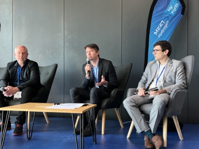 Au micro, Régis Barbant, responsable infrastructures et mobilité de la Banque des territoires Provence-Alpes-Côte d'Azur. © NBC Au micro, Régis Barbant, responsable infrastructures et mobilité de la Banque des territoires Provence-Alpes-Côte d'Azur. © NBC