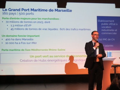 Rémi Costantino (GPMM) assure que le Port peut devenir un "hub de décarbonation" (Photo JC Barla) Rémi Costantino (GPMM) assure que le Port peut devenir un "hub de décarbonation" (Photo JC Barla)