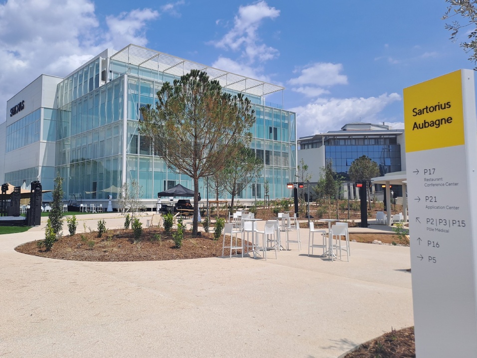 Le siège de Sartorius France a été reconfiguré sur place à Aubagne. (Photo JC Barla) Le siège de Sartorius France a été reconfiguré sur place à Aubagne. (Photo JC Barla)