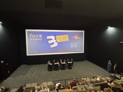 Le programme de la Foire a été présenté au cinema Pathé de la Joliette. © FB Le programme de la Foire a été présenté au cinema Pathé de la Joliette. © FB