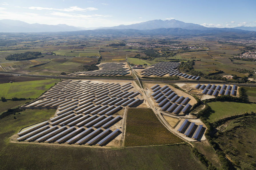 La centrale solaire de Vil-Canterrane à Rouillas, dans les Pyrénées Orientales © CVE