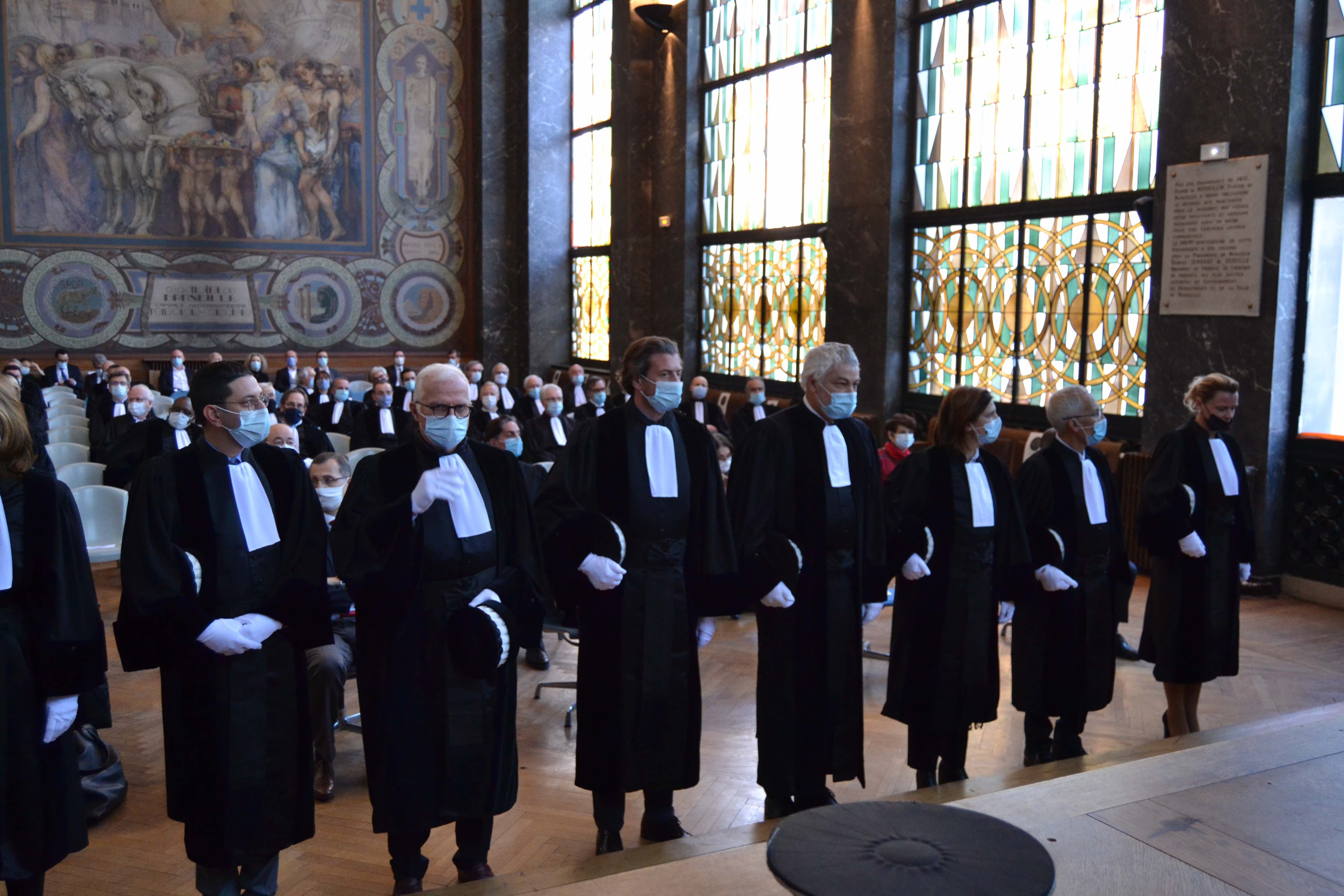 Installation officielle de neuf juges consulaires lors de la rentrée solennelle du tribunal de commerce de Marseille ce 14 janvier 2021. ©DR