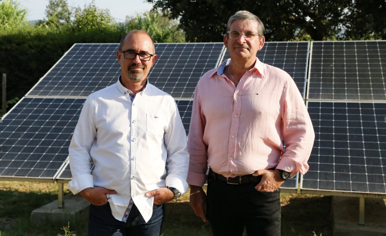 Marc Guilloüet et Joël Oros, les dirigeants de Soleil du Sud, producteur d’énergie solaire responsable. Photo©DR