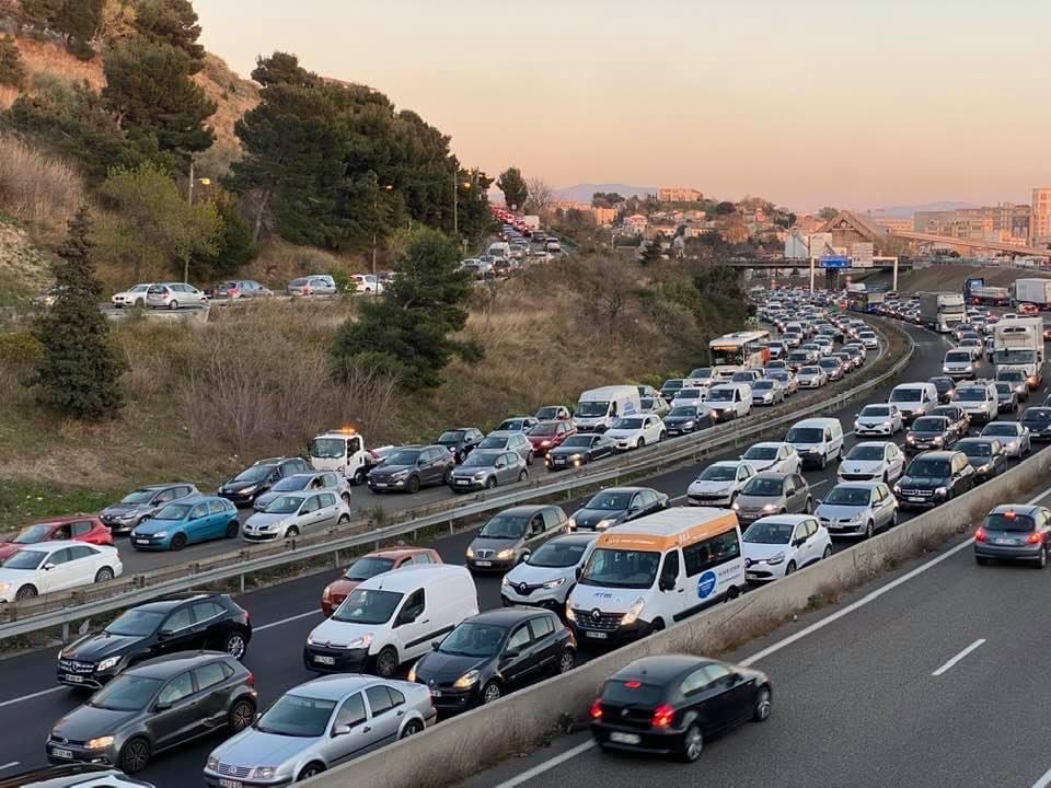 Bouchons au nord de Marseille. ©NBC