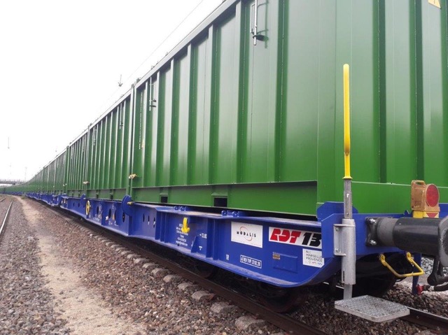 Les wagons Modalis transportent les ordures ménagères de la métropole AMP à destination de l’incinérateur de Fos-sur-Mer. ©Modalis