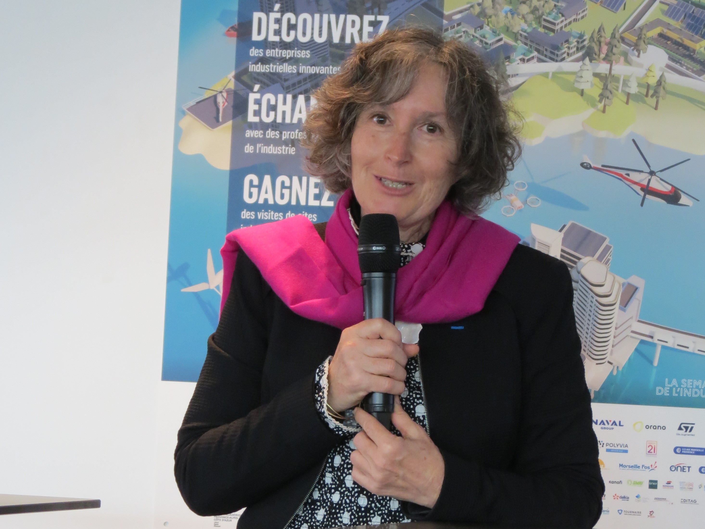 Christine Baze, présidente d'Industries Méditerranée, se réjouit de l'approche collective privée et publique qui a nourri la plateforme (Photo JC Barla)