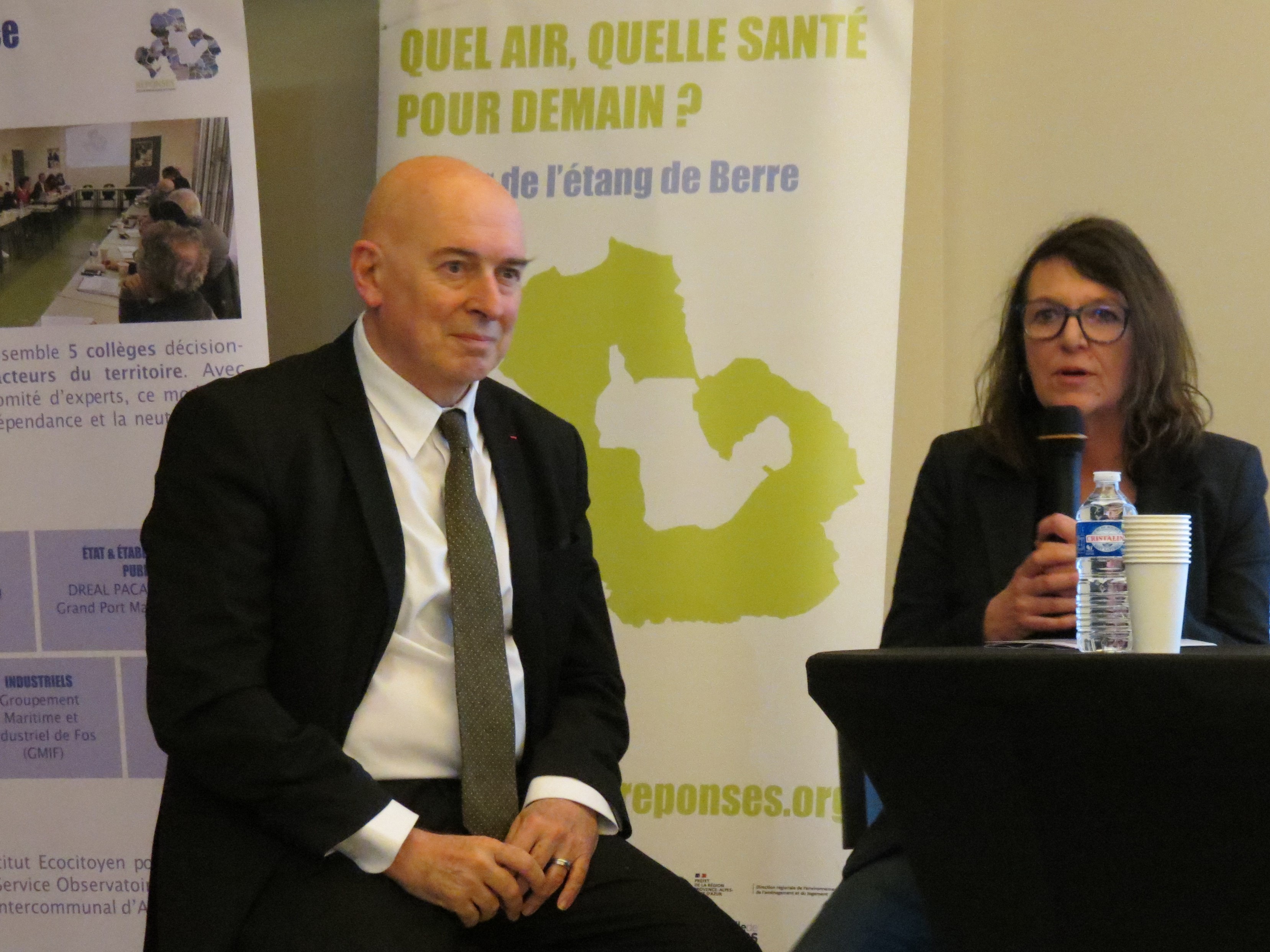 Régis Passerieux, sous-préfet d'Istres, et Corinne Ramombordes, présidente de PIICTO (Photo JC Barla)
