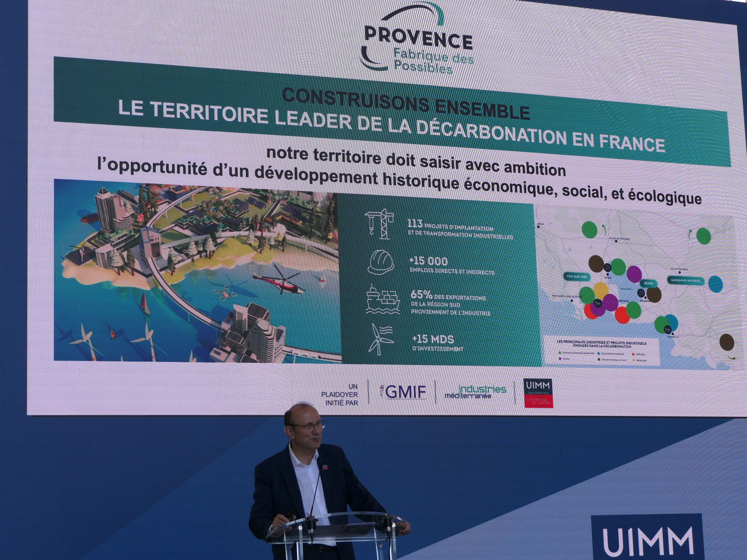 Pour Pascal Kuhn, président de l'UIMM Alpes-Méditerranée, les projets qui s'annoncent aident à voir l'avenir avec espoir (photo JC Barla)