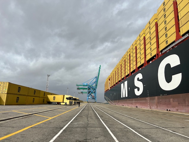 Suspendue depuis 2020, la ligne Dragon de MSC venait juste de revenir à Fos-sur-Mer. © NBC