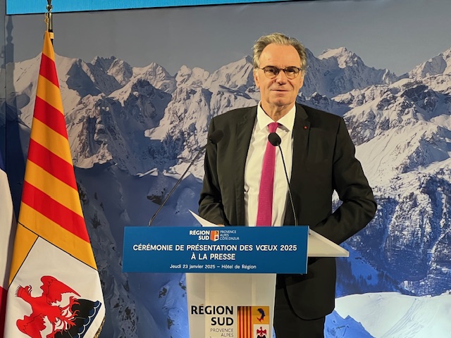 Renaud Muselier, président de la Région Sud, président délégué de Régions de France, a présenté sa feuille de route pour 2025. ©NBC