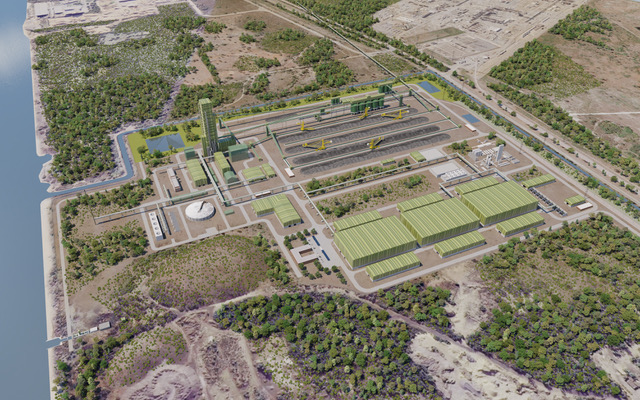 Une vue 3D de la future usine GravitHy à Fos. ©GravitHy