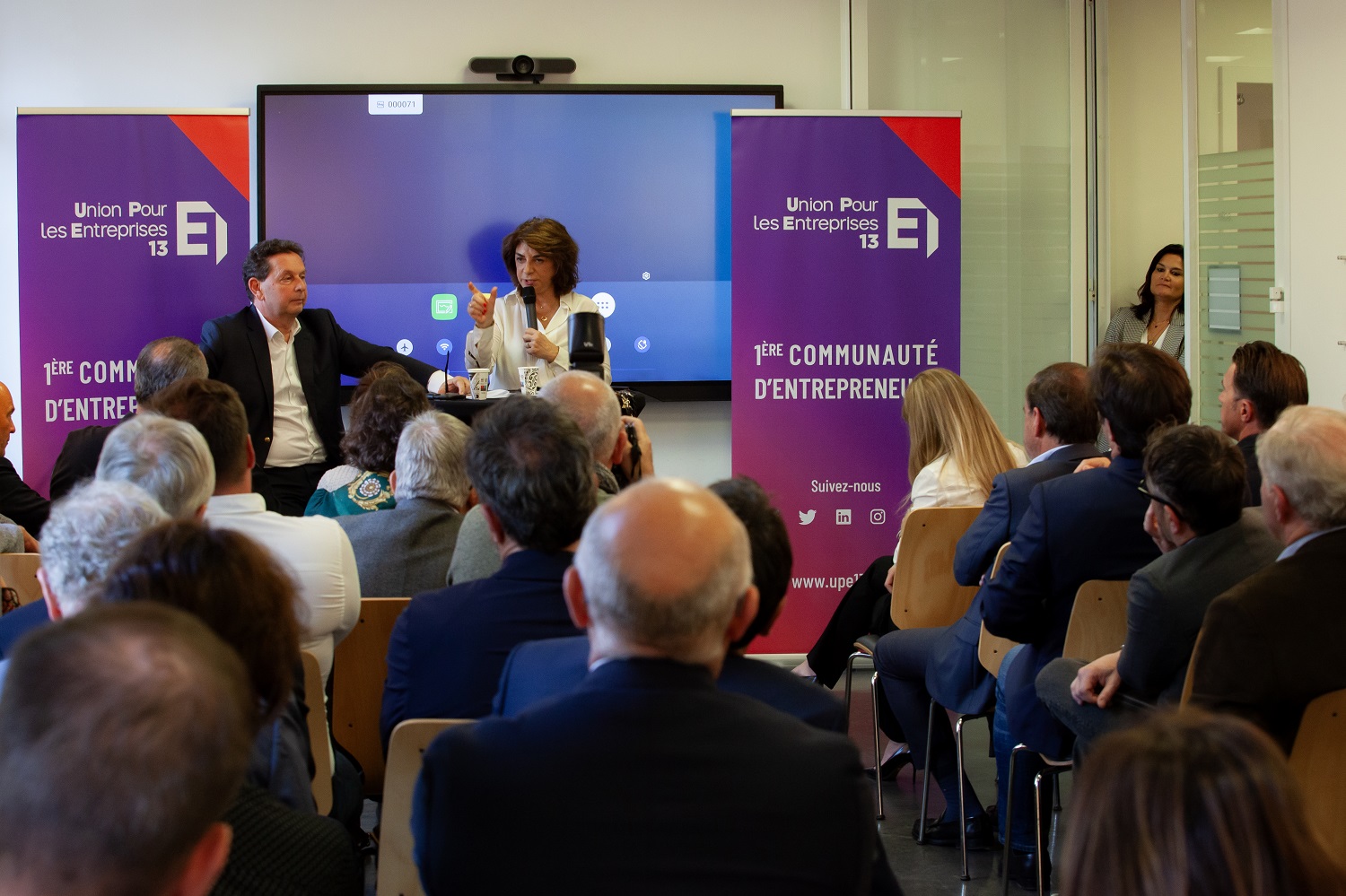 Martine Vassal accueillie par le comité exécutif de l'UPE 13 et le Cercle avenir. (Photo Thierry Vaudé pour Businews)