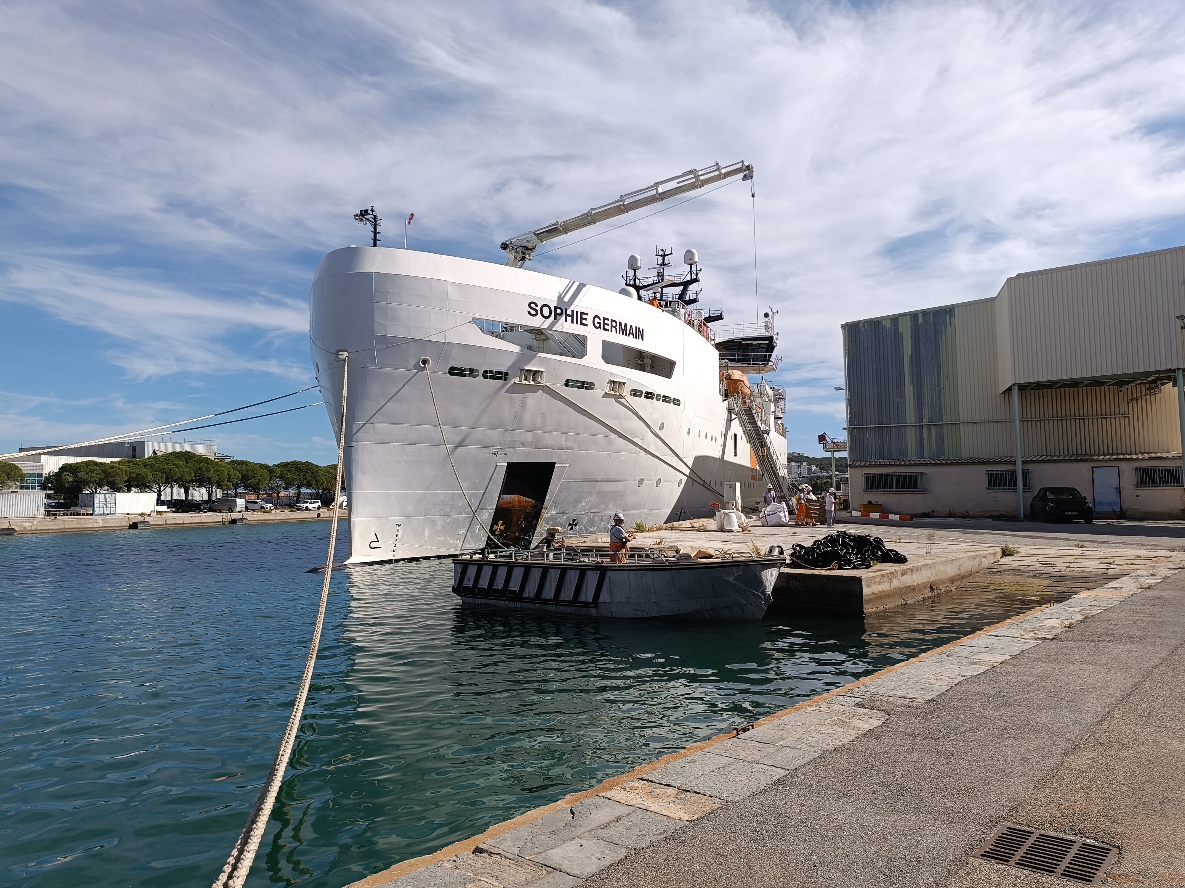 Le Sophie Germain est le dernier navire câblier mis en service par Orange Marine. © Margot Fournié