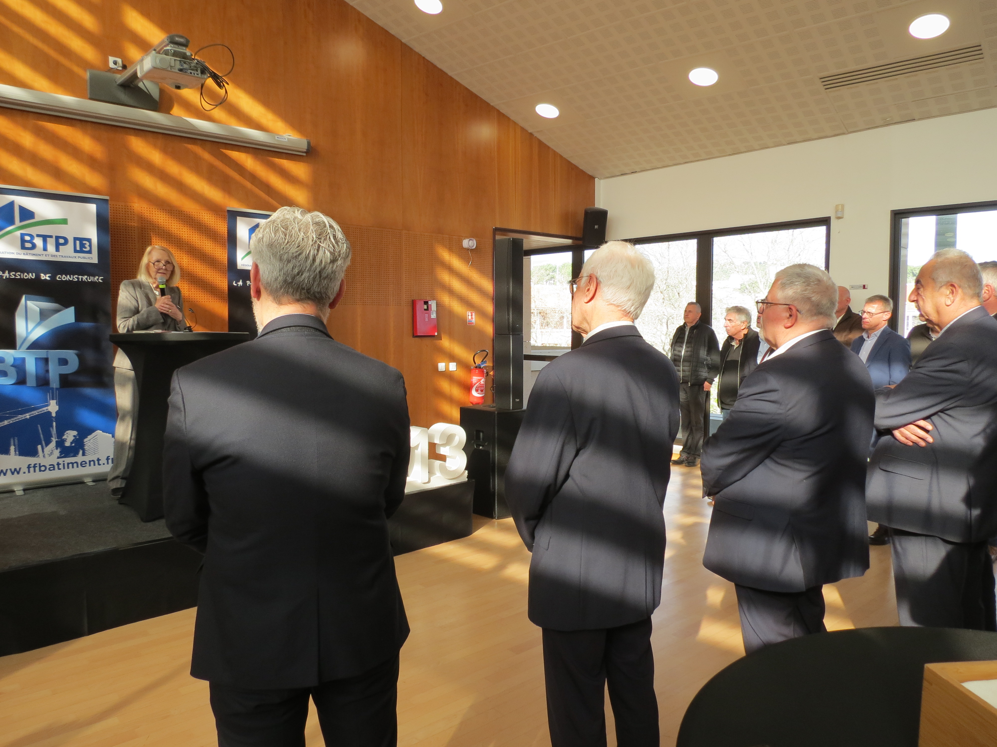 Marie-Thérèse Aubrieux-Gontero s'est attachée à faire passer plusieurs messages aux élus présents sur la situation du BTP. (Photo JC Barla)