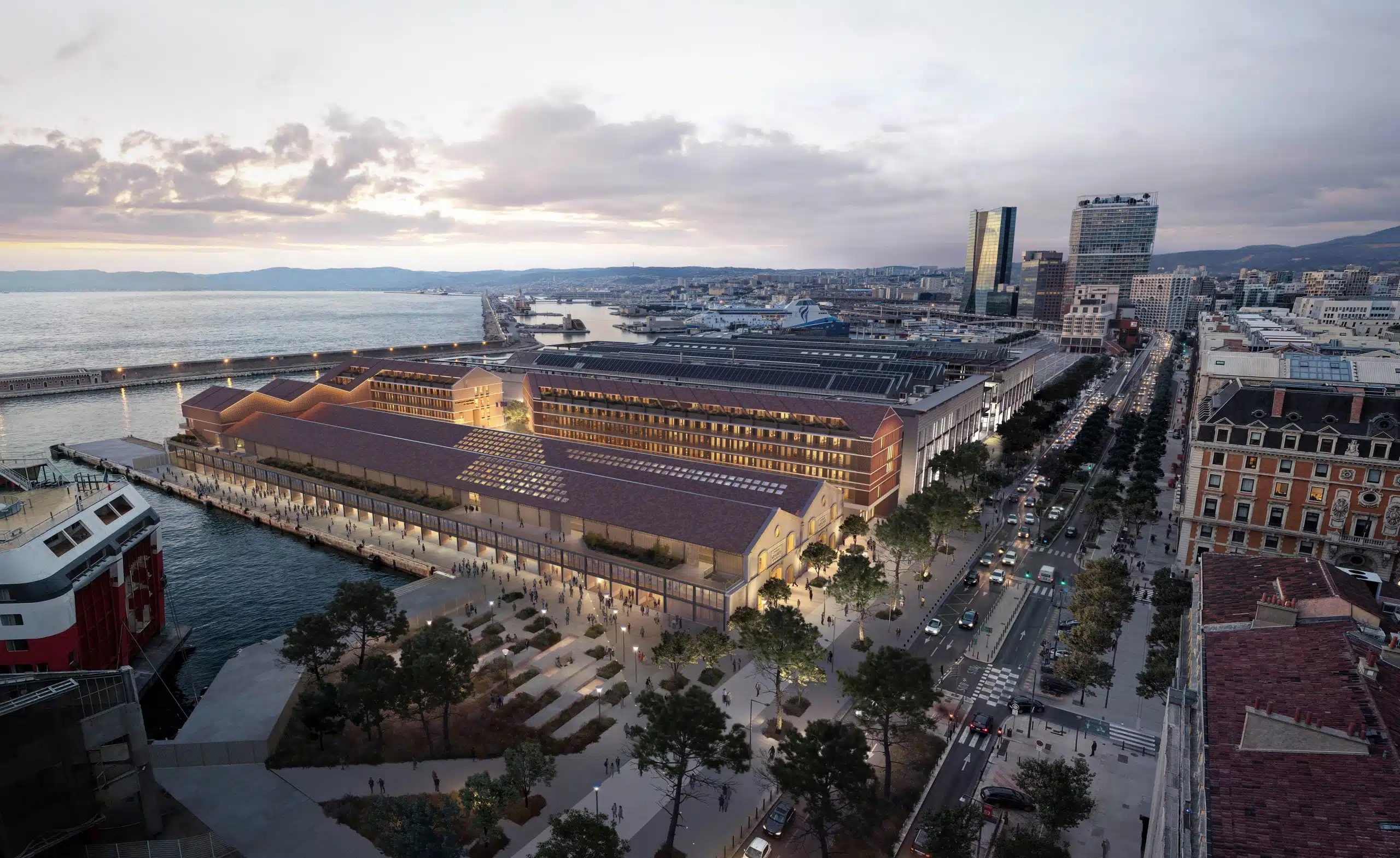 Le nouveau siège du port de Marseille d’une surface de 8 800 m² a été repensé symboliquement face à la mer. © Corinne Vezzoni et associés