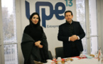Hend Al Otaiba, ambassadrice des Émirats arabes unis en France, et Philippe Korcia, président de l'Upe 13