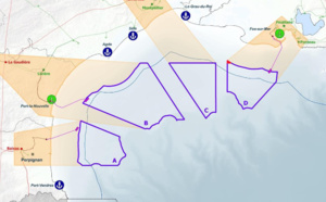 Un débat public pour souffler les localisations des futures éoliennes flottantes en Méditerranée