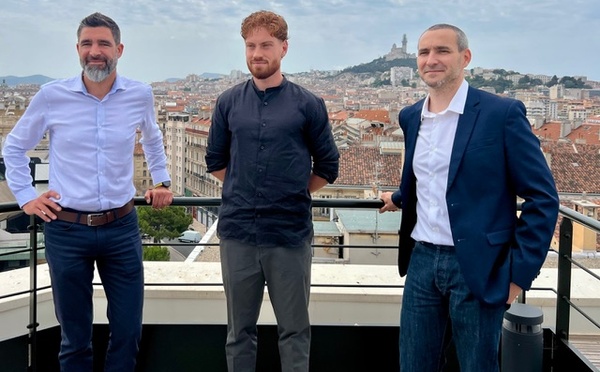 De G. à dte : Olivier Bonneau fondateur de Supply Logica, Adrien Barrau, fondateur de Seavium et Alexandre Vallin cofondateur de Kolektivolt. ©NBC