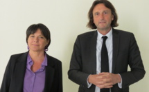 Fabienne Joly, présidente de la SCP, et Jean-Luc Ivaldi, directeur, ont un "Eau'rizon 2027" prometteur (Photo JC Barla)