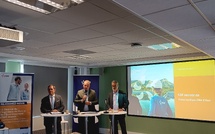 Les dirigeants du groupe EDF le 5 septembre à Marseille lors de l'annonce des recrutements à venir. © SF